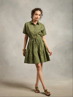 Harper Olive Dress