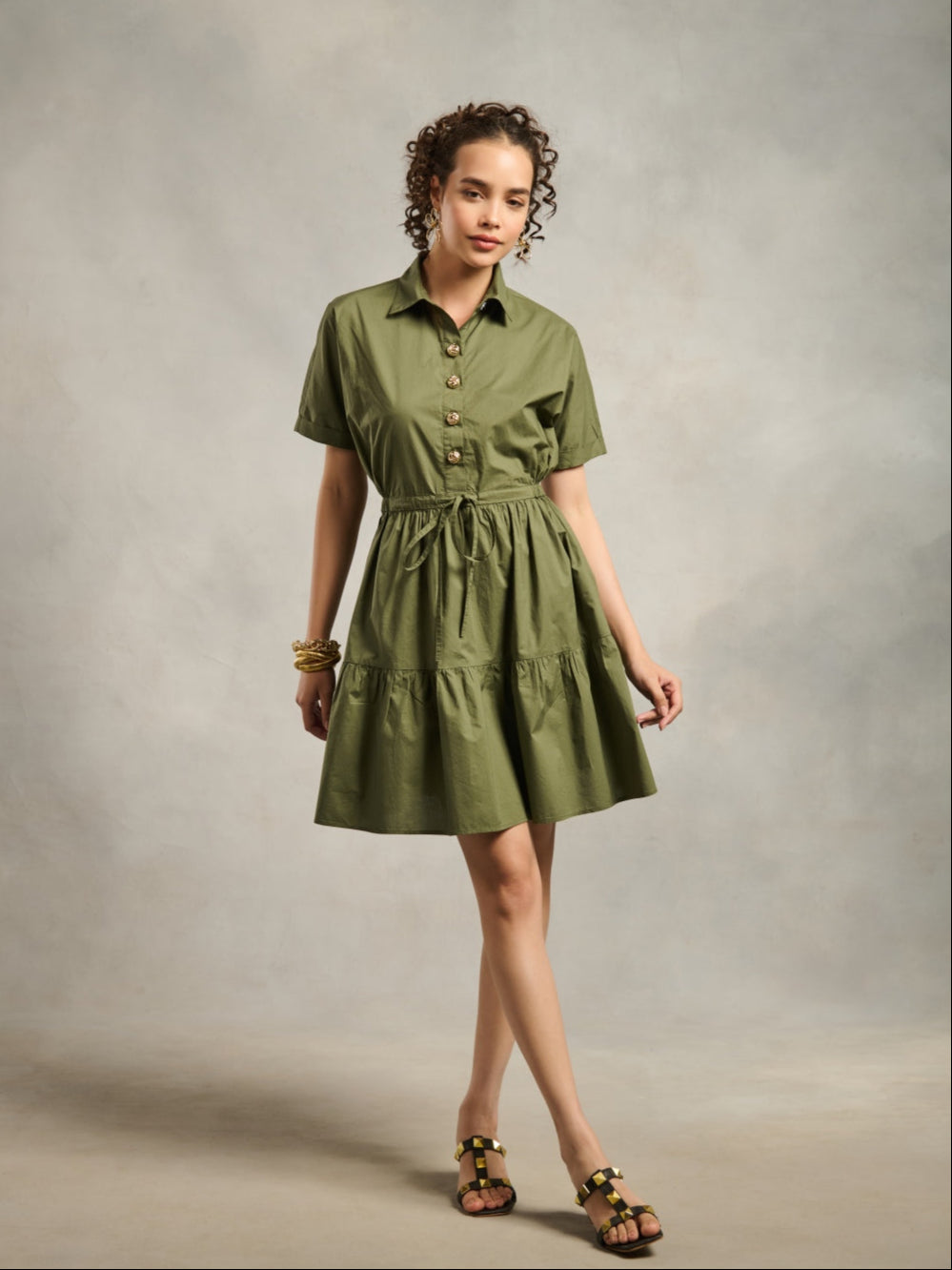 Harper Olive Dress