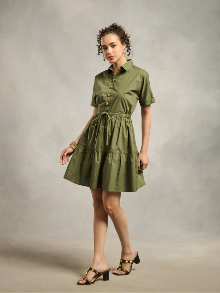 Harper Olive Dress