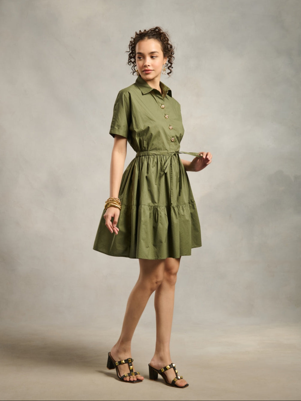 Harper Olive Dress