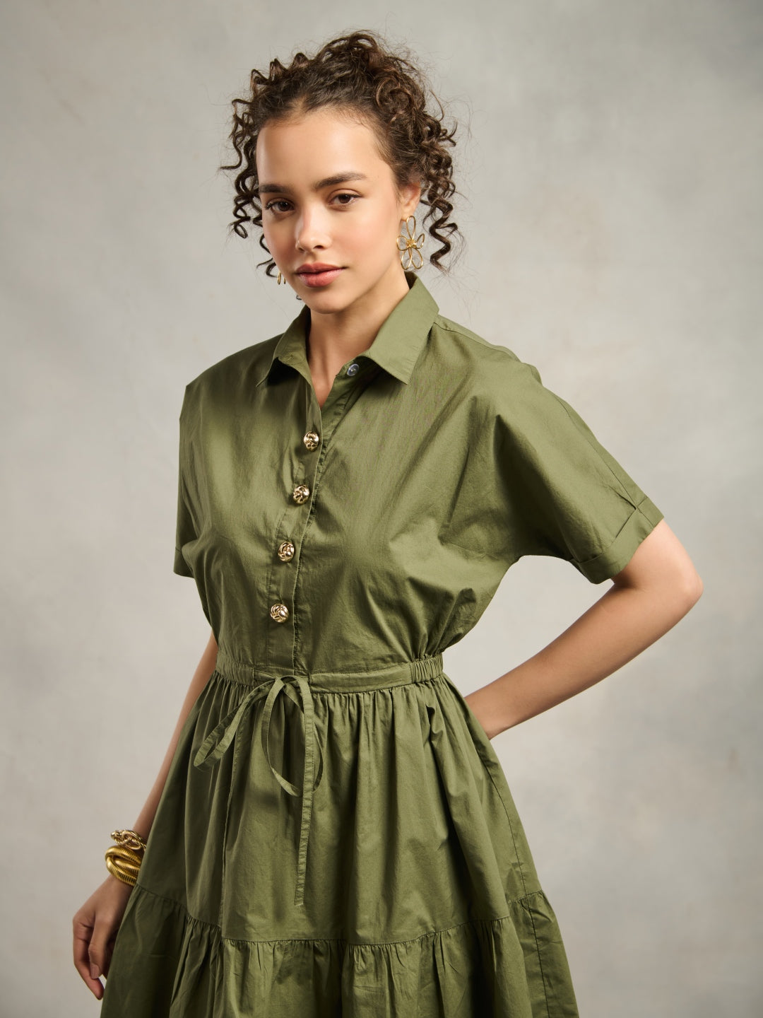 Harper Olive Dress