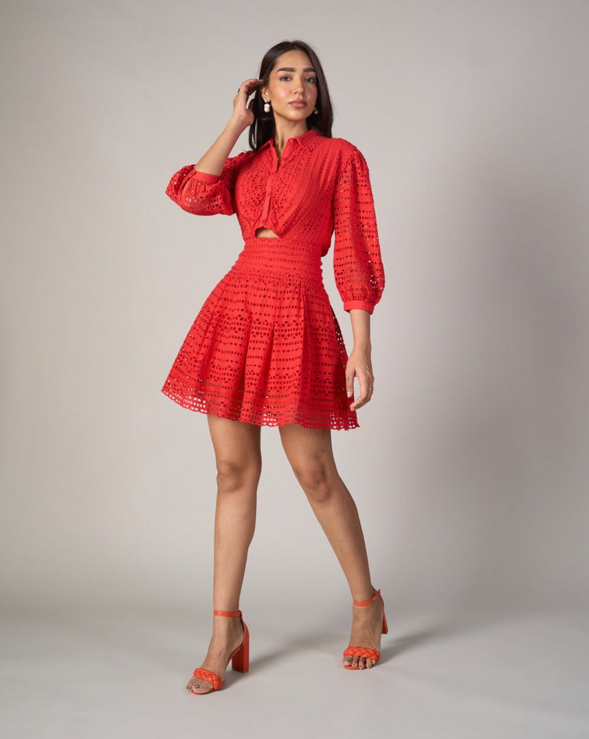 Dipti Dhillon In Our Thea Red Dress