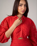 Dipti Dhillon In Our Thea Red Dress