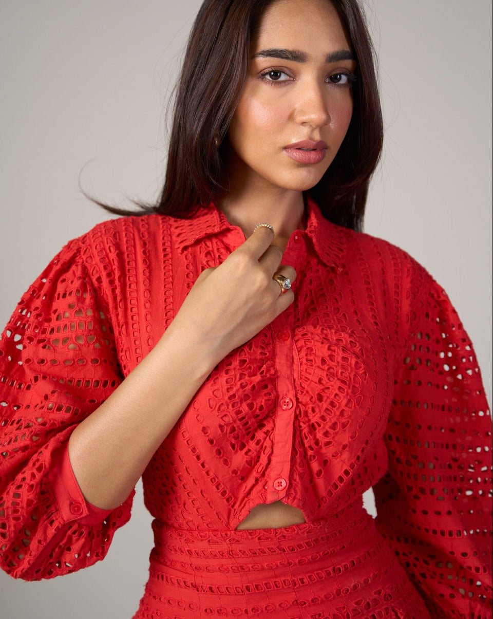 Dipti Dhillon In Our Thea Red Dress