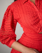 Dipti Dhillon In Our Thea Red Dress