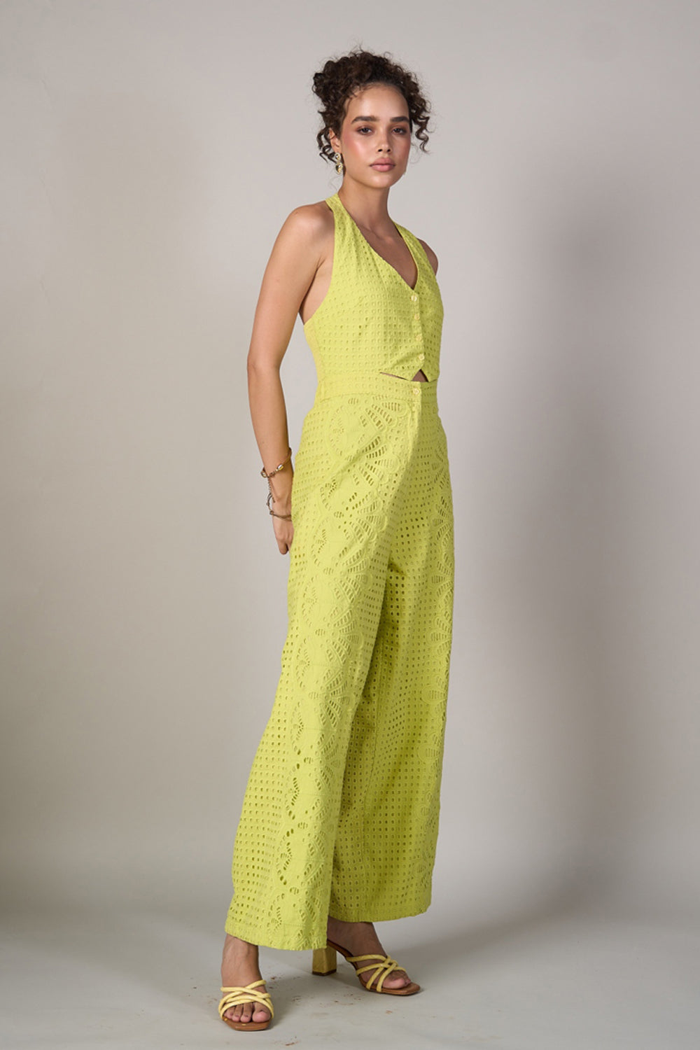 Radhica Diwan In Our Briana Halter Jumpsuit