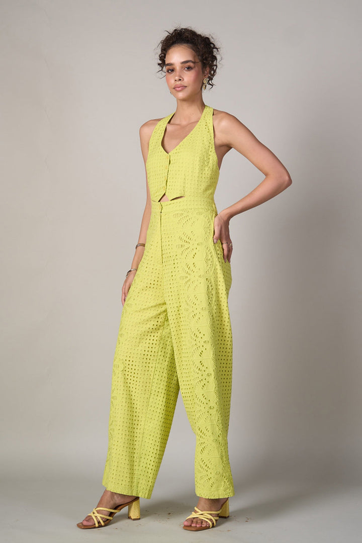 Radhica Diwan In Our Briana Halter Jumpsuit
