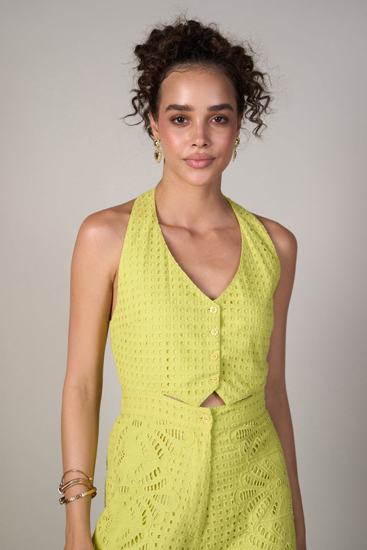 Radhica Diwan In Our Briana Halter Jumpsuit