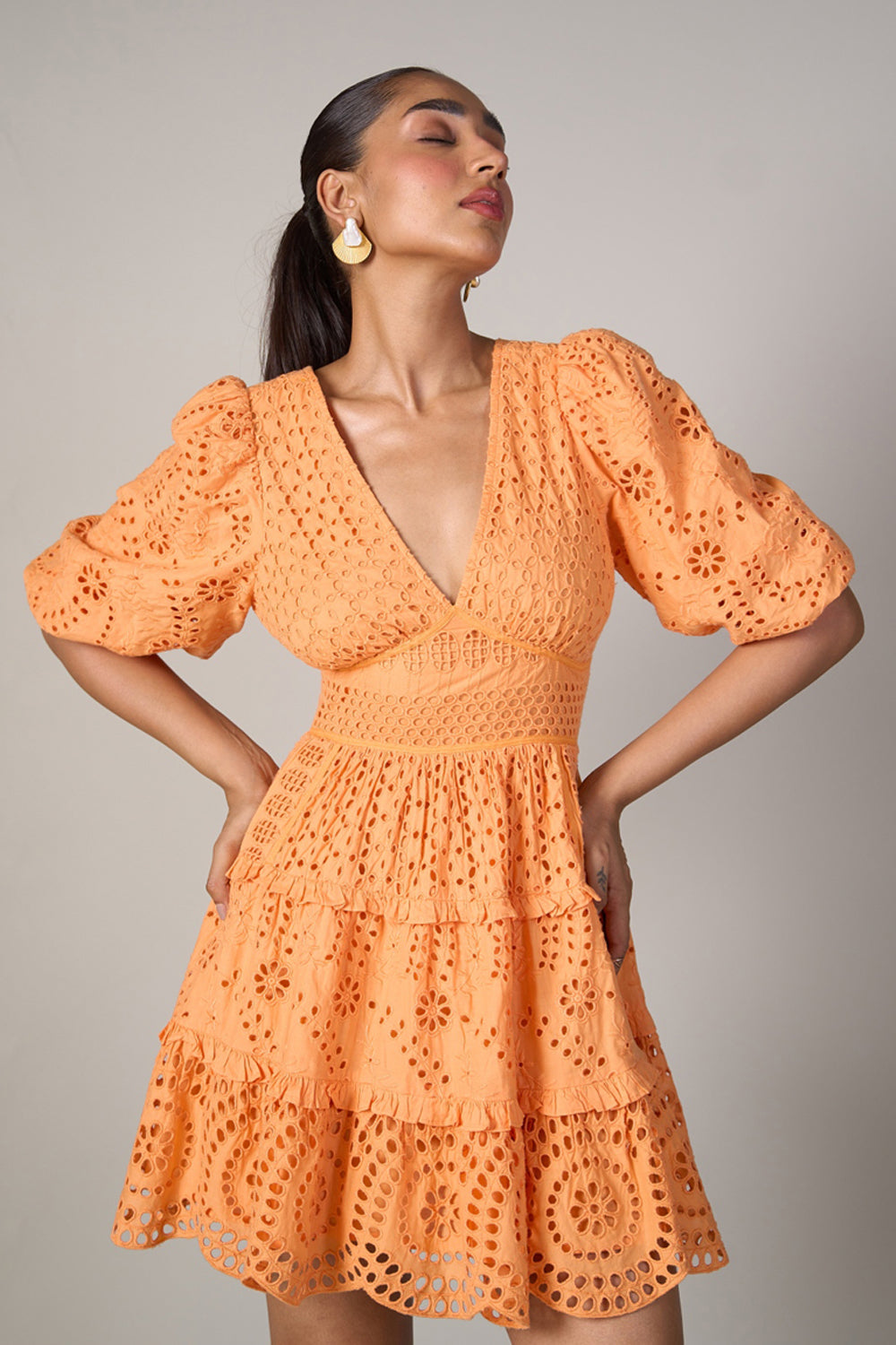 Urmi Daga In Our Serena Orange Dress