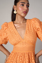 Urmi Daga In Our Serena Orange Dress