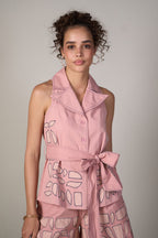Radhica Diwan In Our Sofie Appliqué Top