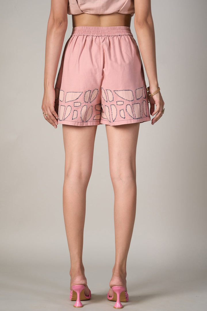 Radhica Diwan In Our Sofie Appliqué Shorts