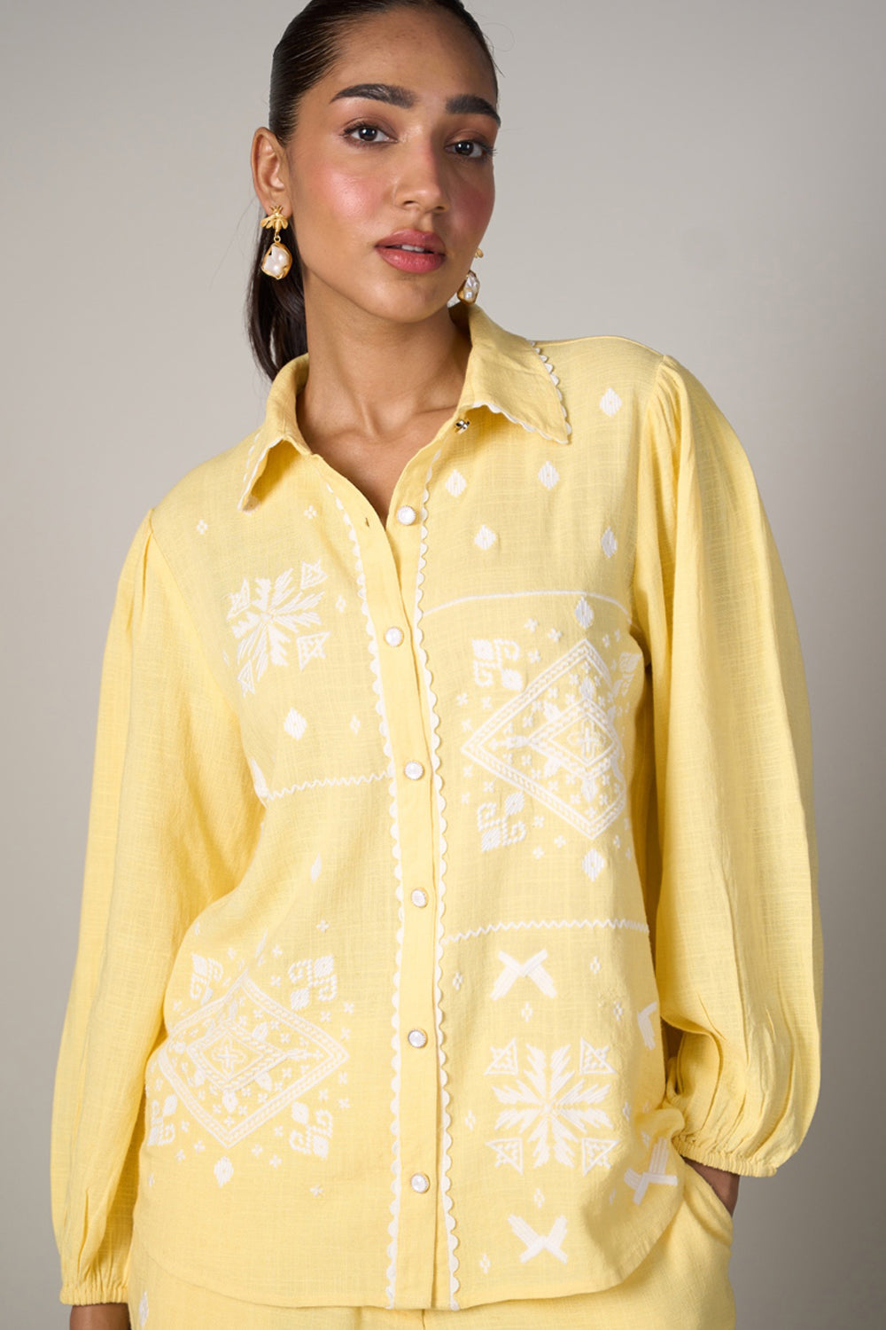 Malika Mehta In Our Alia Embroidered Top