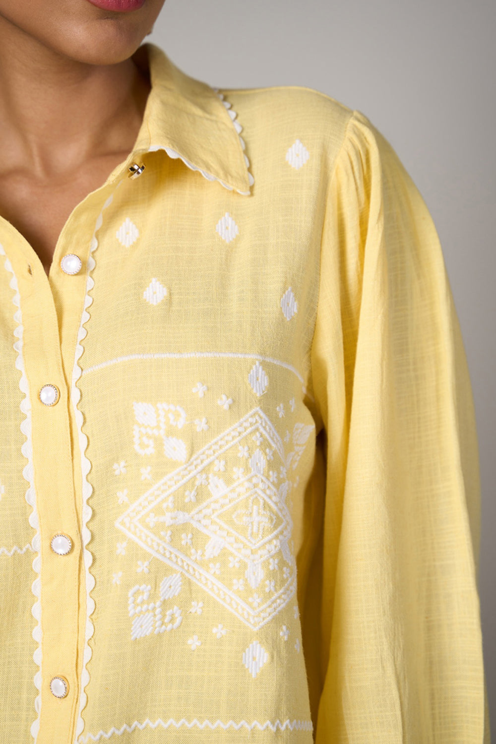 Malika Mehta In Our Alia Embroidered Top