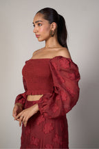 Radhica Diwan In Our Audrey Jacquard Top