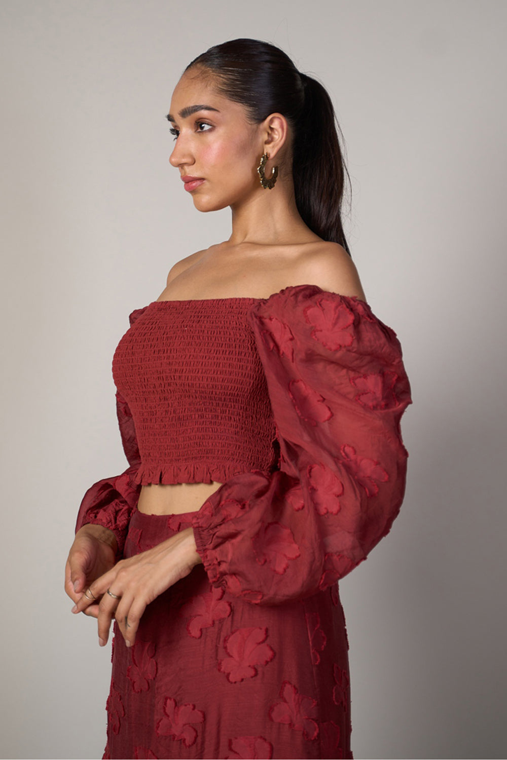 Radhica Diwan In Our Audrey Jacquard Top