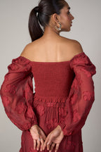 Radhica Diwan In Our Audrey Jacquard Top