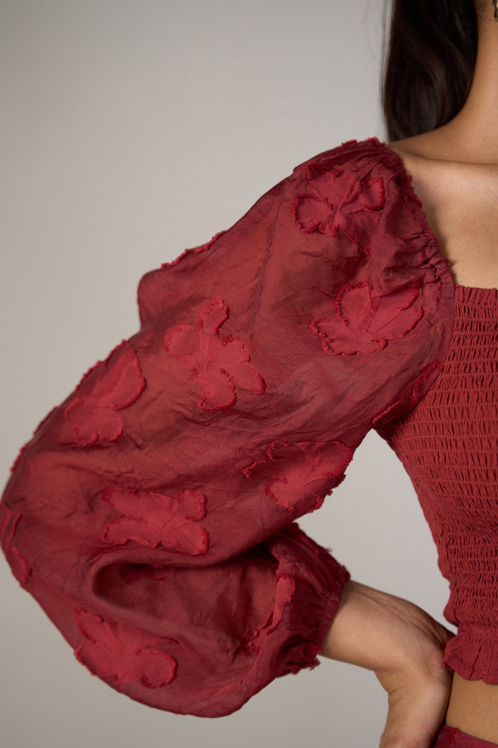 Radhica Diwan In Our Audrey Jacquard Top