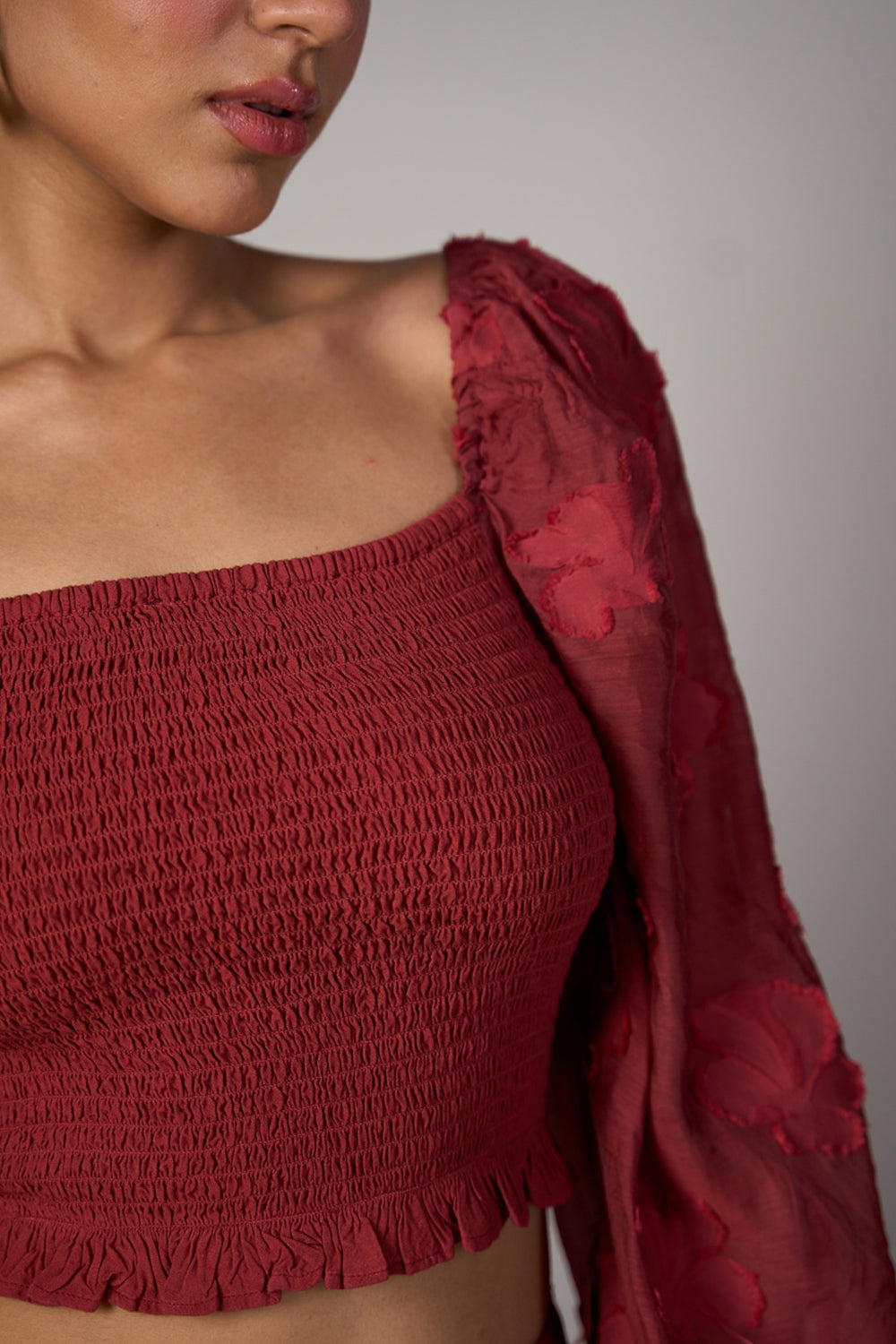 Radhica Diwan In Our Audrey Jacquard Top