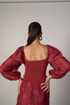 Radhica Diwan In Our Audrey Jacquard Top