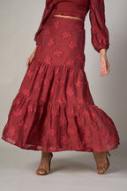 Radhica Diwan In Our Audrey Jacquard Skirt