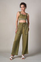 Radhica Diwan In Our Eden Olive Pant