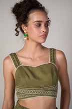 Radhica Diwan In Our Eden Olive Top