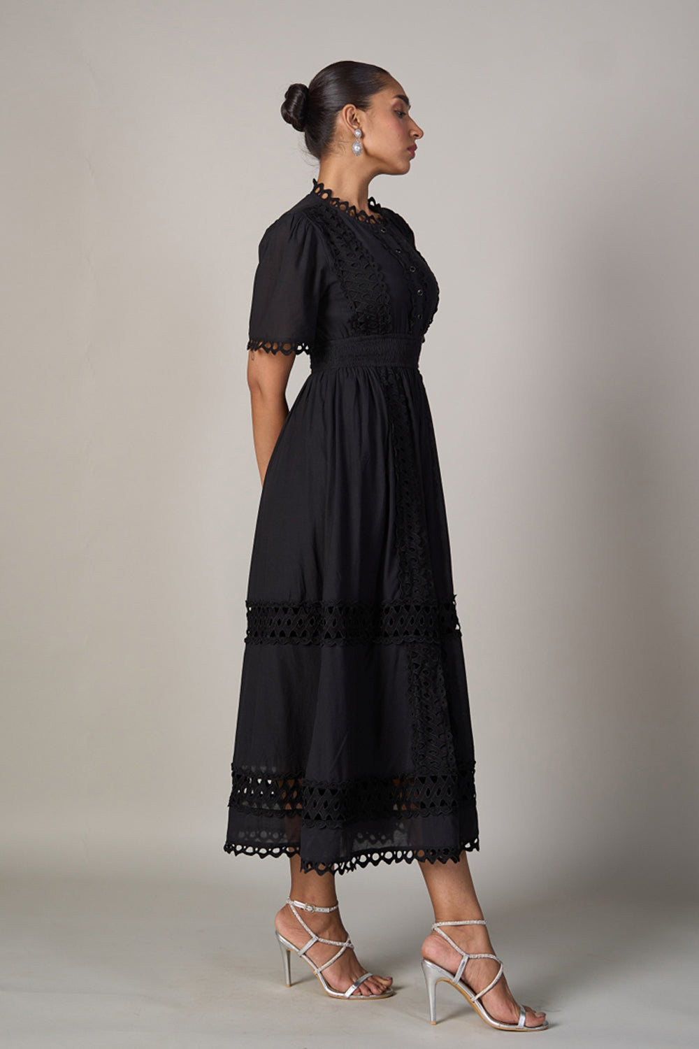 Tushita Mehta In Our Sabrina Black Dress