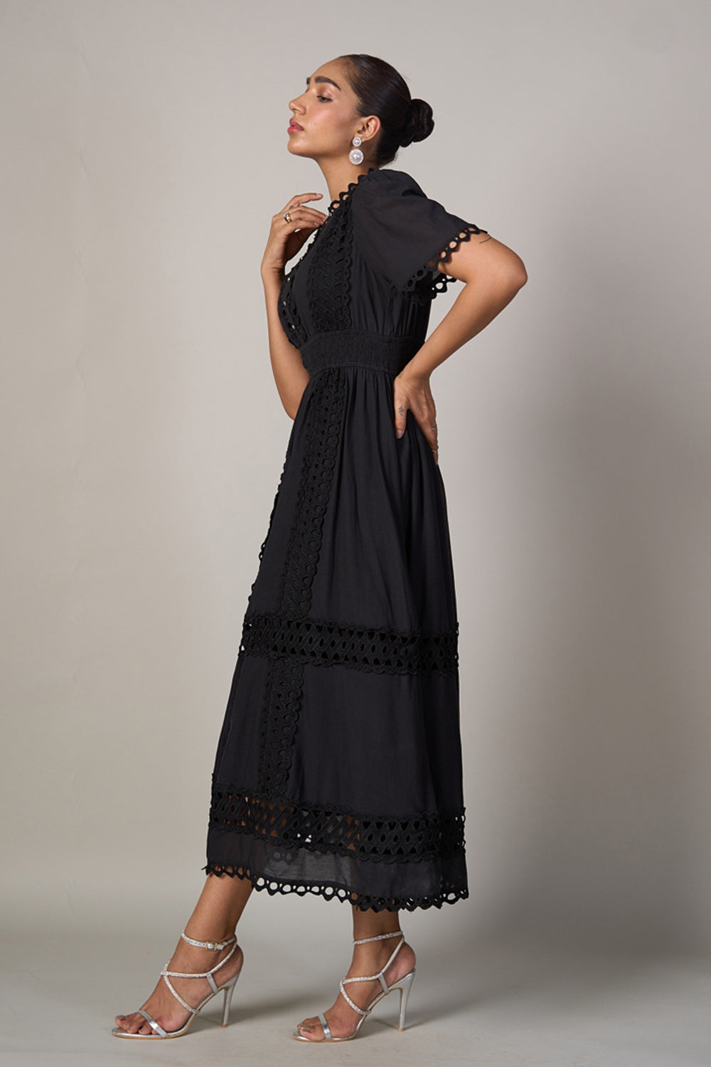 Tushita Mehta In Our Sabrina Black Dress