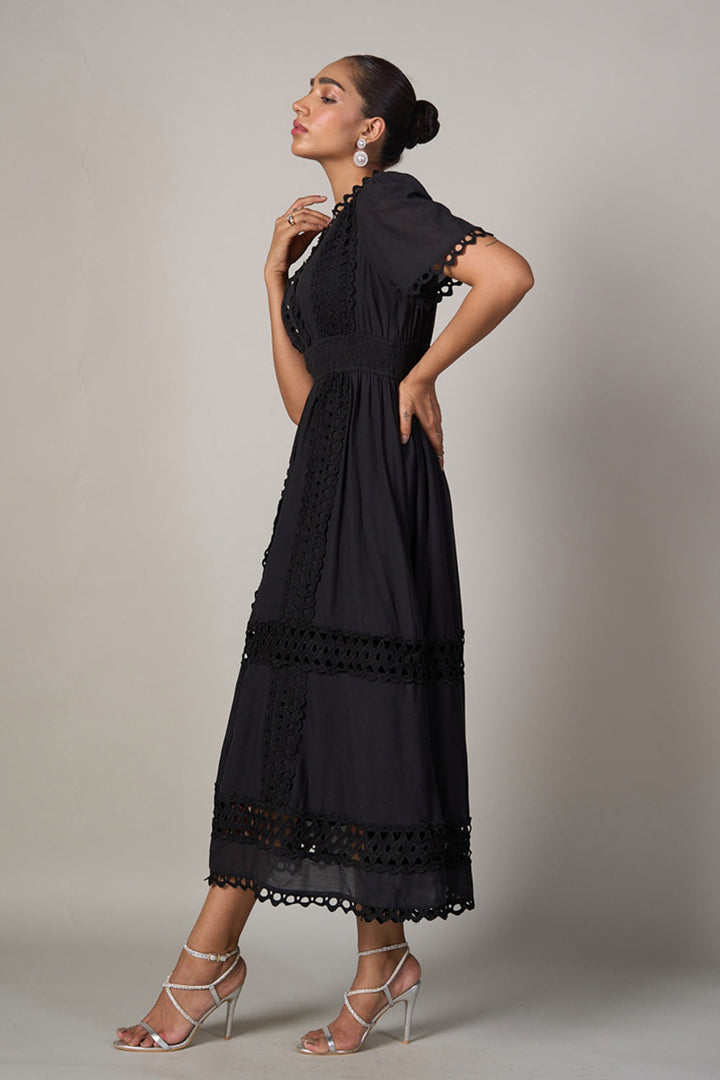 Tushita Mehta In Our Sabrina Black Dress