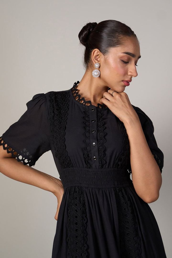 Tushita Mehta In Our Sabrina Black Dress