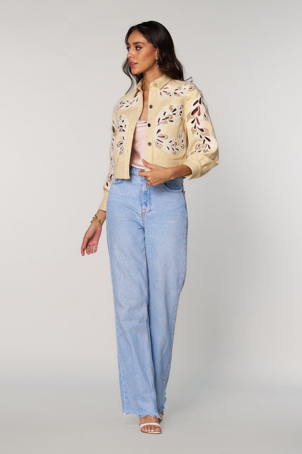 Hannah Khan In Our Cheryl Embroidered Jacket