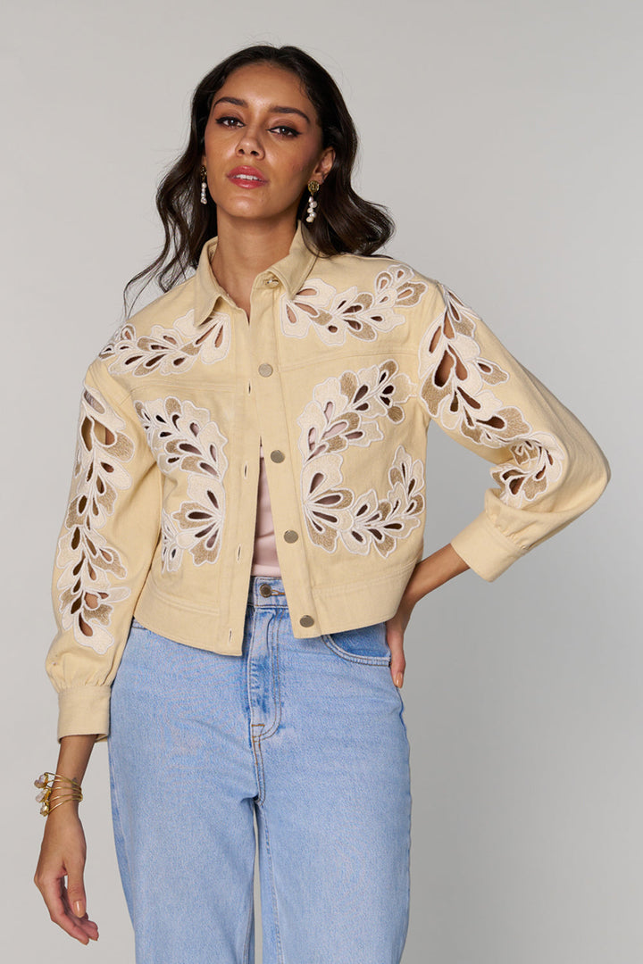 Hannah Khan In Our Cheryl Embroidered Jacket