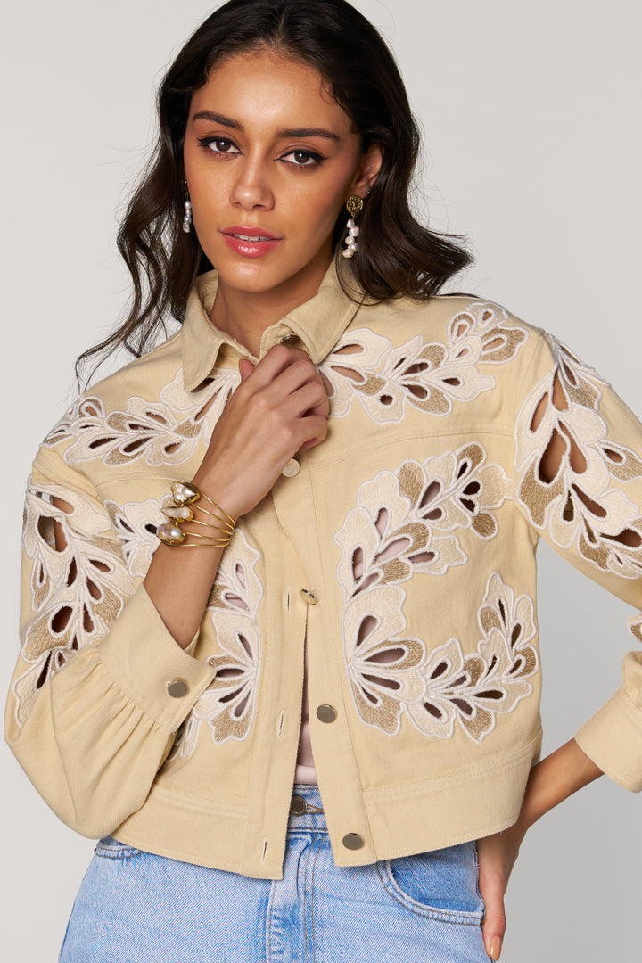 Hannah Khan In Our Cheryl Embroidered Jacket