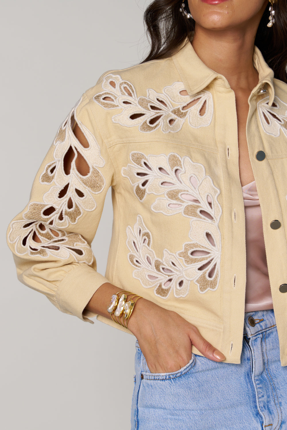 Hannah Khan In Our Cheryl Embroidered Jacket