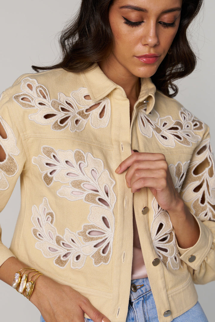 Hannah Khan In Our Cheryl Embroidered Jacket