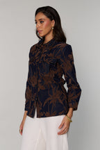 Tushita Mehta in our Denim Velvet Jacket