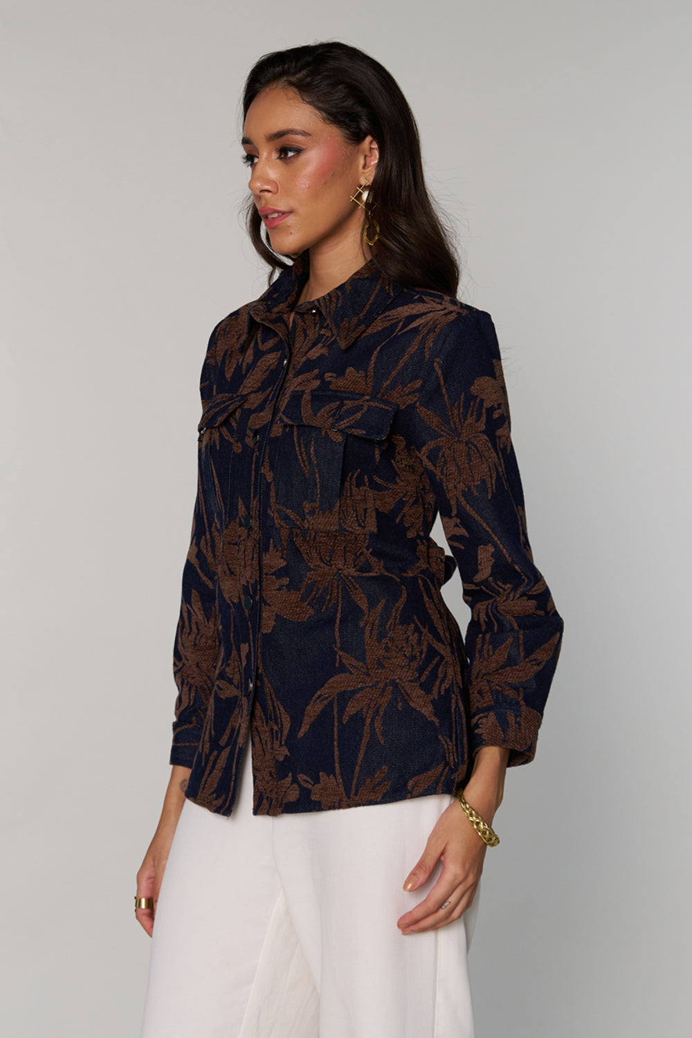 Mehak Jain In Our Denim Velvet Jacket