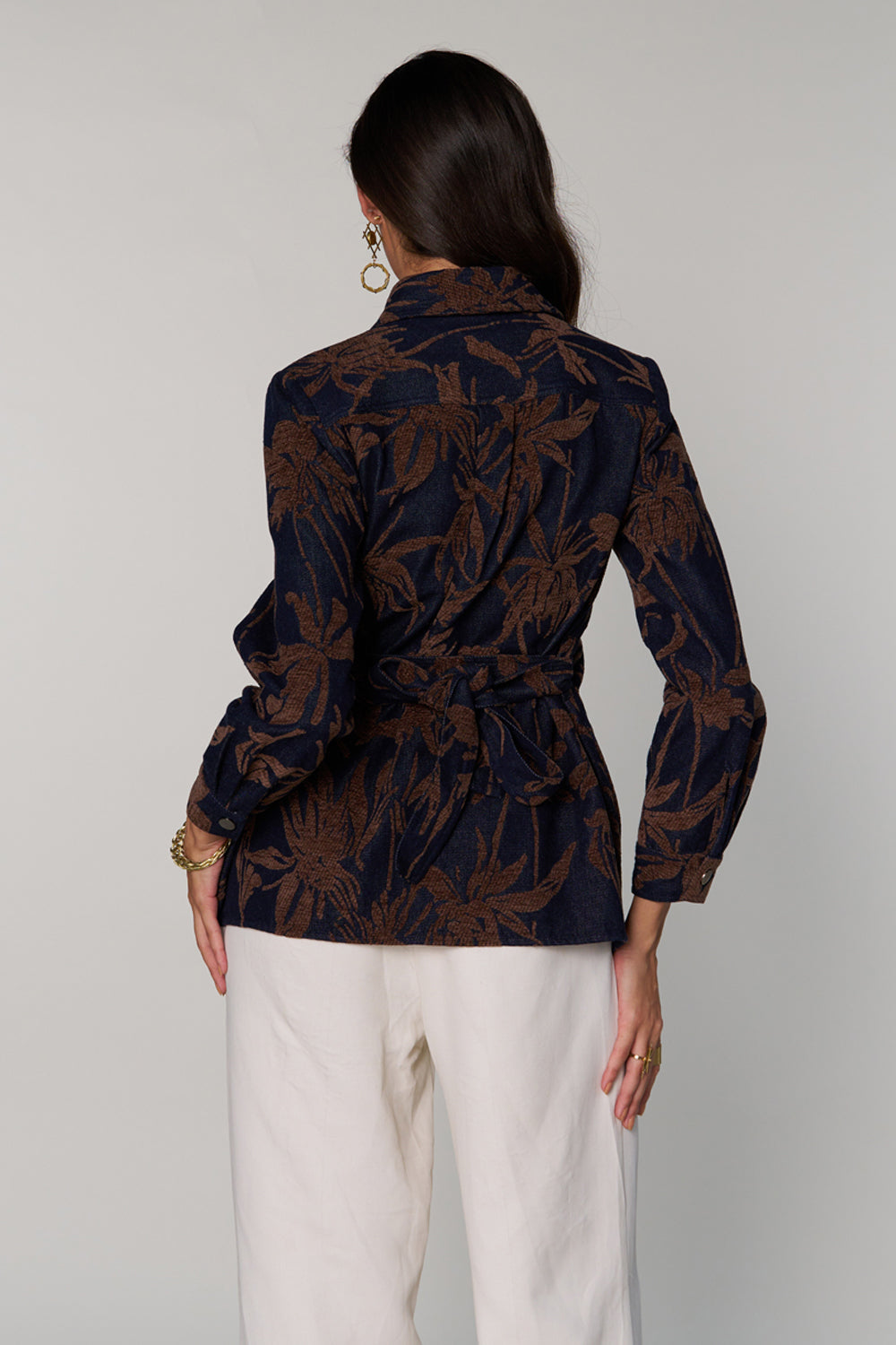 Tushita Mehta in our Denim Velvet Jacket