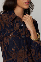 Tushita Mehta in our Denim Velvet Jacket