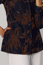 Tushita Mehta in our Denim Velvet Jacket