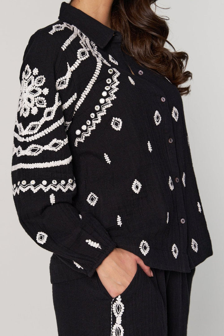 Urmi Daga In Our Sana Embroidered Top