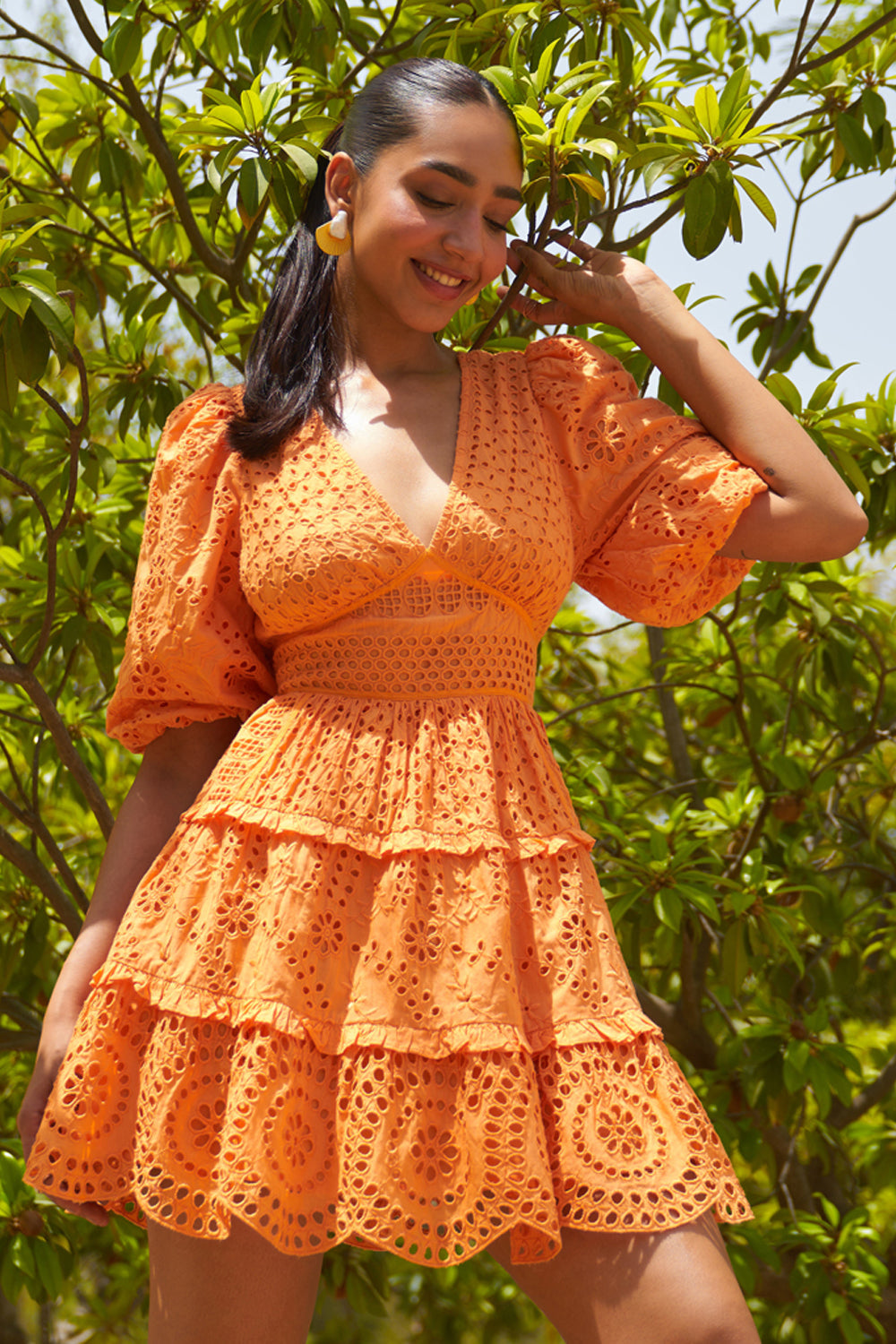 Urmi Daga In Our Serena Orange Dress
