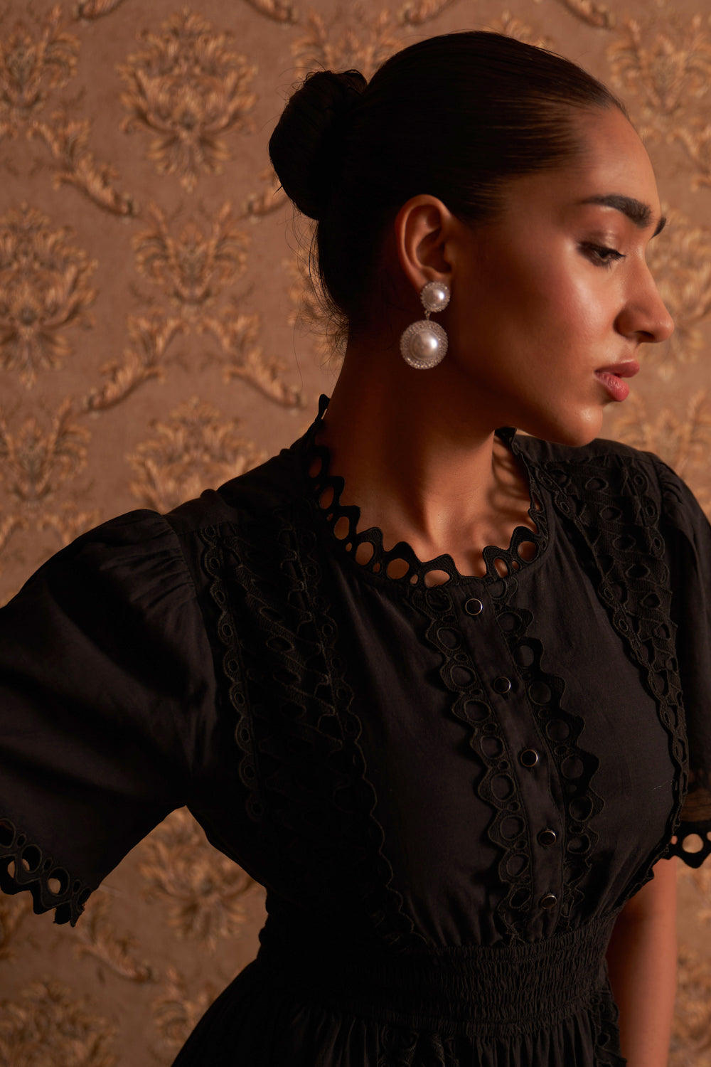 Tushita Mehta In Our Sabrina Black Dress