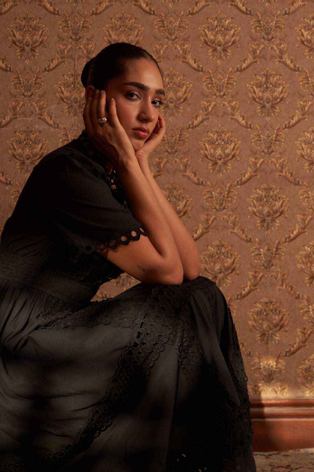 Tushita Mehta In Our Sabrina Black Dress
