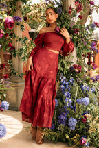 Radhica Diwan In Our Audrey Jacquard Top