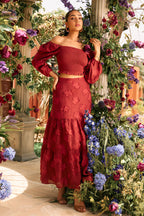 Radhica Diwan In Our Audrey Jacquard Skirt