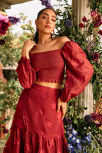 Audrey Jacquard Top