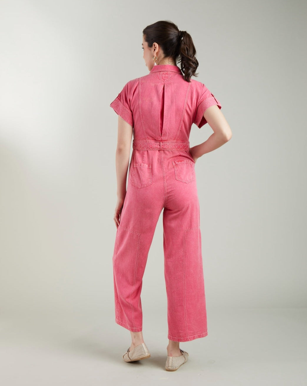 Meghna Pahwa Sahni In Our Adele Pink Jumpsuit