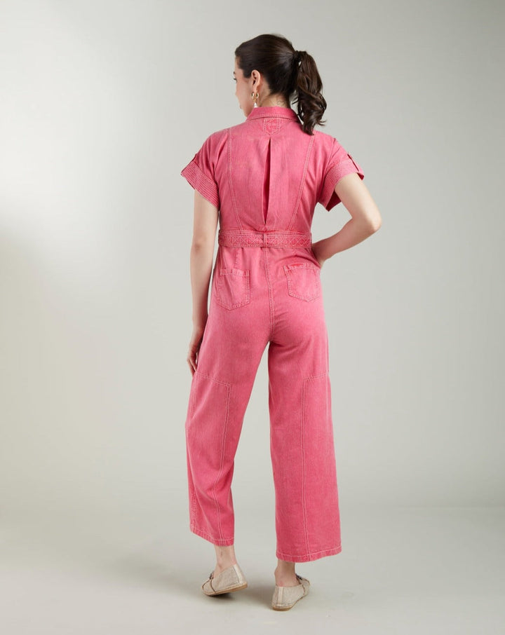 Meghna Pahwa Sahni In Our Adele Pink Jumpsuit